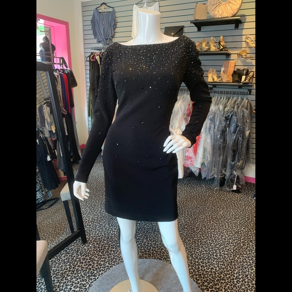 Black long sleeve Terani dress